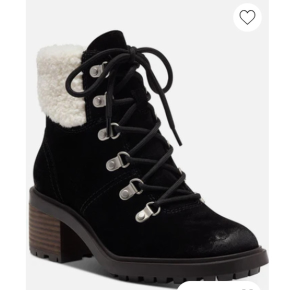 Lucky Brand Shoes - Lucky Brand Demia suede boots size 9 black and white